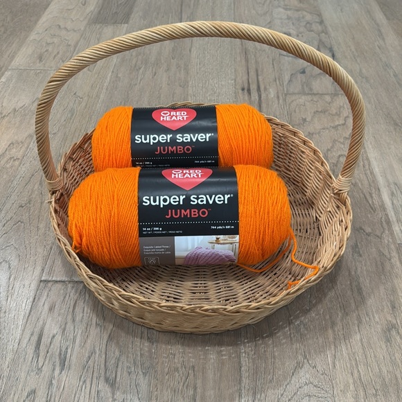 Red Heart Other - Red Heart Super Saver #4 Medium Acrylic Yarn, Pumpkin 14oz/396g 744 Yards